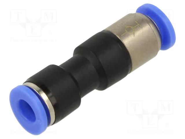 Stop valve; -0.95÷15bar; nickel plated brass,PBT; 6mmx2; 0÷60°C PNEUMAT 199.06