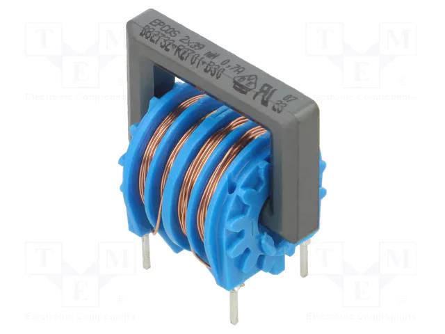 Inductor: common mode; THT; 39mH; 700mA; 1.1Ω; -30÷50%; vertical EPCOS B82732R2701B030