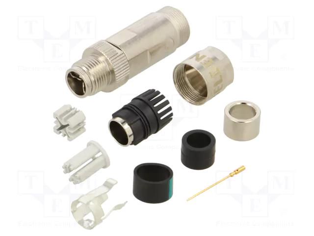 Connector: M12; plug; PIN: 8; male; X code-ProfiNET; for cable; IP67 LUMBERG AUTOMATION BRSCCS8X/9