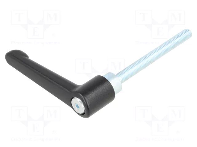 Lever; adjustable; Thread len: 80mm; Lever length: 78mm; GN 302.2 ELESA+GANTER GN302.2-78-M8-80SW