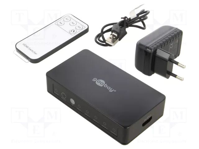 Switch; HDCP 2.2,HDMI 2.0; Out: HDMI socket; black GOOBAY HDMI-SWITCH-07