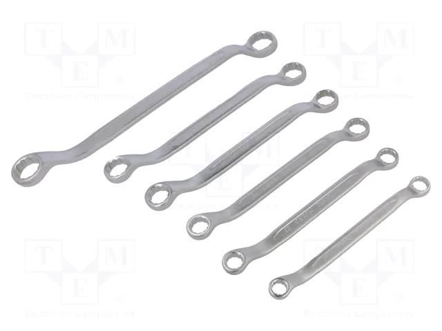 Wrench-set; bent,combination spanner; 6pcs. KING TONY KT-9-1606MR