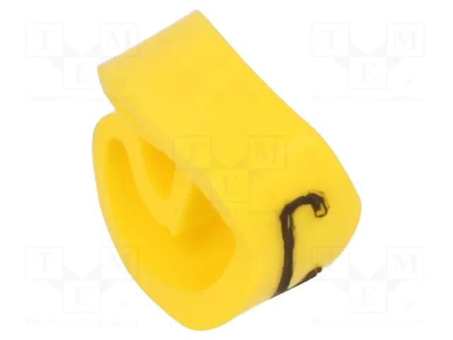 Markers; Marking: C; 4÷10mm; PVC; yellow; -30÷60°C; leaded; PA-2 PARTEX PA-20004AV40.C