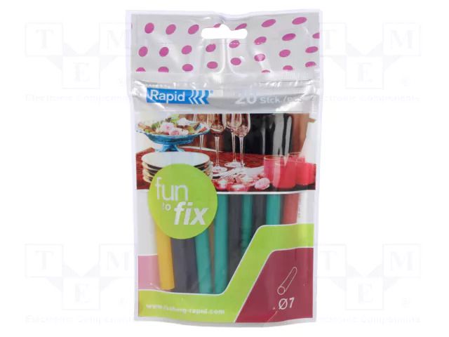 Hot melt glue; Ø: 7mm; L: 100mm; 20pcs; Application: universal RAPID RAP-23835900