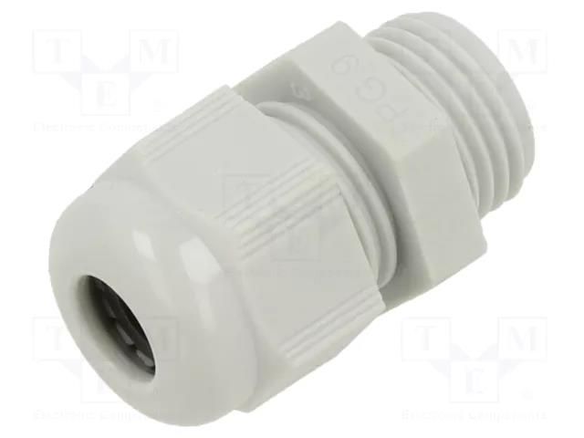 Cable gland; without nut; PG9; IP68; polyamide; light grey TE Connectivity 1SNG601190R0000