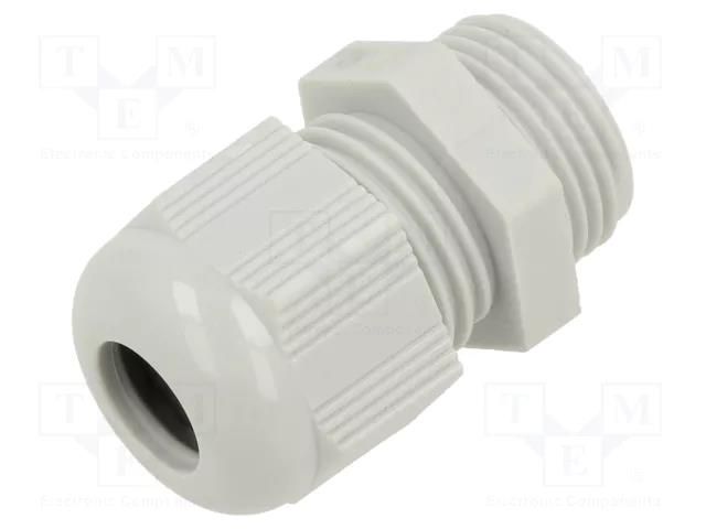 Cable gland; without nut; PG11; IP68; polyamide; light grey TE Connectivity 1SNG601196R0000