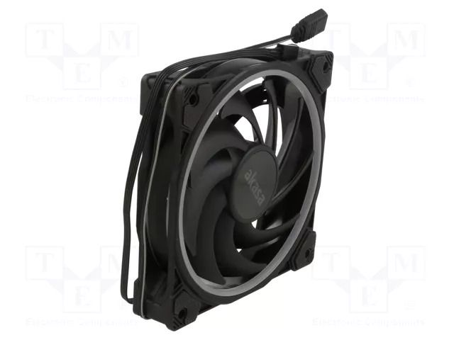 Fan: DC; axial; 12VDC; 120x120x25mm; 31.8dBA; HDB; 500÷2000rpm Akasa AK-FN108