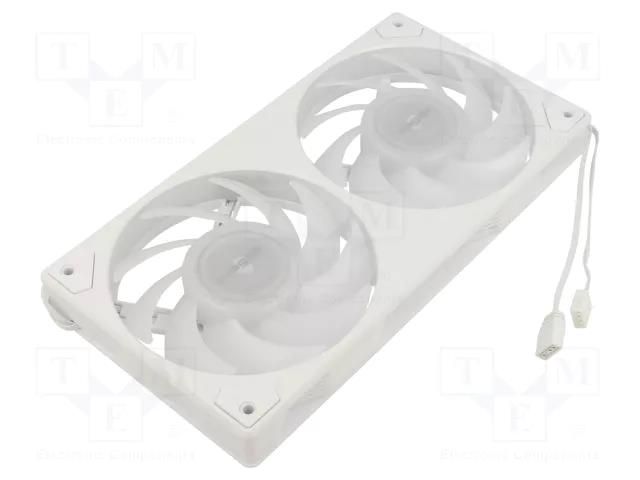 Fan: DC; axial; 12VDC; 240x125x25mm; 37.5dBA; ball; 900÷2000rpm Akasa AK-FN112-WH