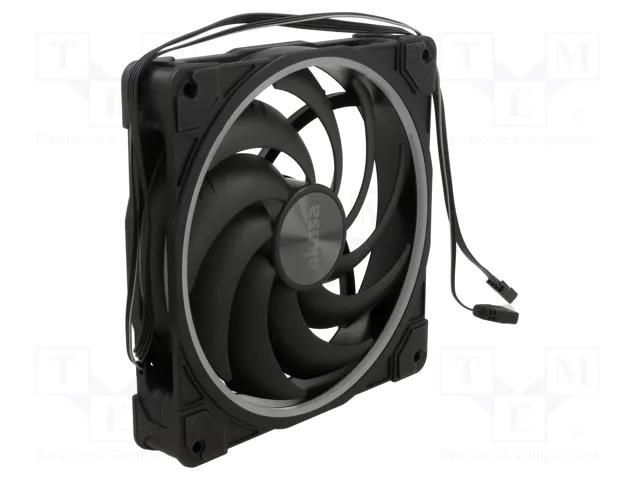 Fan: DC; axial; 12VDC; 140x140x25mm; 37.6dBA; HDB; 600÷1800rpm Akasa AK-FN119