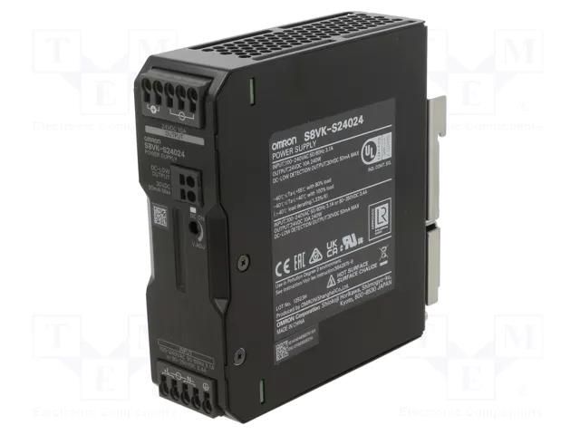 Power supply: switching; for DIN rail; 240W; 24VDC; 10A; 85÷264VAC OMRON S8VK-S24024