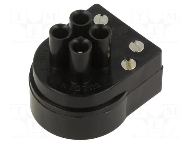 Connector: circular; plug; male; PIN: 3; 3A; 250VAC; nickel plated BULGIN SA2367