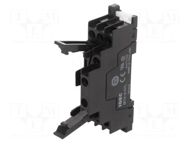 Socket; 6A; 250VAC; for DIN rail mounting; -40÷85°C; max.250VDC IDEC SF1V-4-07L