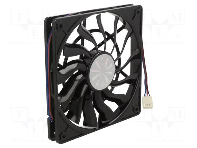 Fan: DC; axial; 12VDC; 120x120x15mm; 30.32dBA; EBR; 600÷1600rpm Akasa AK-FN078