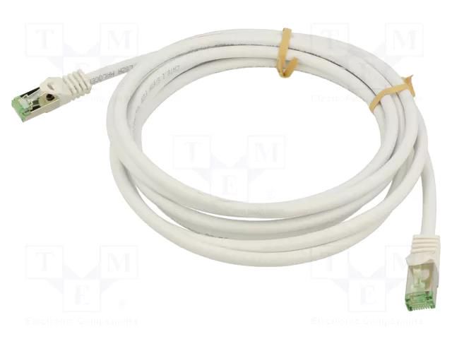 Patch cord; RJ45 plug,both sides; S/FTP; Cat 8.1; stranded; Cu Goobay S/FTP8.1-CU-150WH