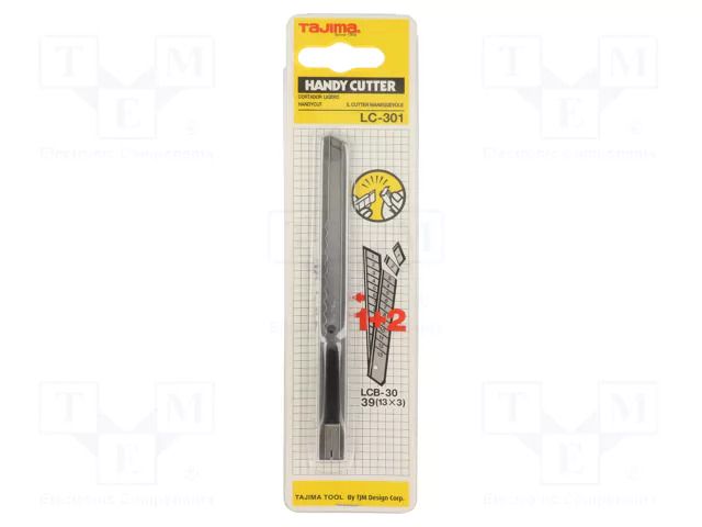 Knife; universal; 9mm; locked blade,pulled out, breakable blade TAJIMA TJ-LC301B