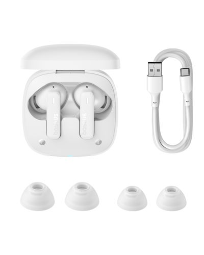 Tõelised juhtmevabad Bluetooth 5.3 kõrvaklapid Bowie E19 koos laadimiskohvriga, valge A00069600223-00 6932172655976