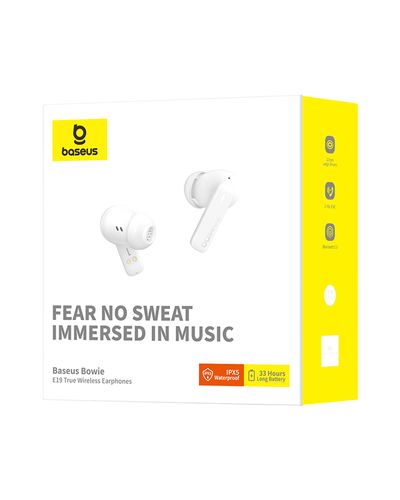 Tõelised juhtmevabad Bluetooth 5.3 kõrvaklapid Bowie E19 koos laadimiskohvriga, valge A00069600223-00 6932172655976