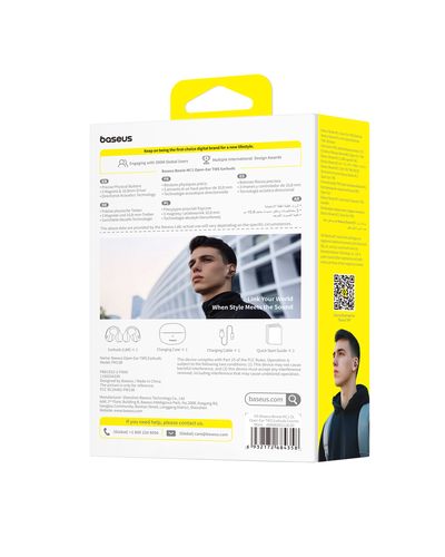 Avatud kõrvaklapid Bowie MC1 True Wireless Bluetooth 5.4 kõrvaklapid koos laadimiskohvriga, mustad A00083501126-00 6932172684358