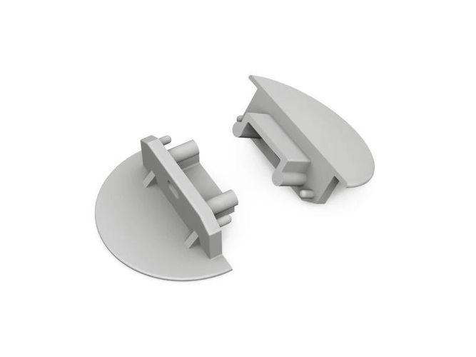 end cap GROOVE14 TOPMET with hole grey A3970022 5901597257882