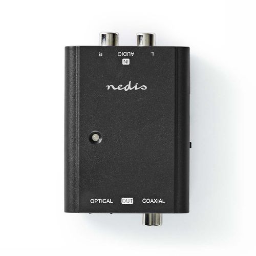 Digital Audio Converter | 1-way | Connection input: 2x RCA Male | Connection output: 1x S/PDIF (RCA) Female / 1x TosLink Female | ARC | Manual | Black ACON2508BK 5412810327454