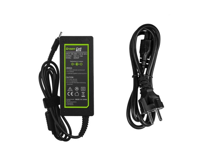 Toiteplokk 60W 19V 3,16A, 3,0x1,1mm, SAMSUNG, Green Cell PRO AD95P 5903317226796