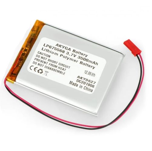 LiPo аккумуляторная батарея 3,7V 3500mAh 6.7x55x68mm с JST (LP675568) AKY0627/B