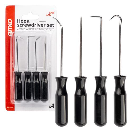 Hook screwdriver set 4 pcs AMIO AMIO-ĮRANK4 5903293042816
