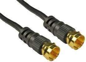 F PLUG TO PLUG LEAD - 2M BLACK/GOLD PSG00644