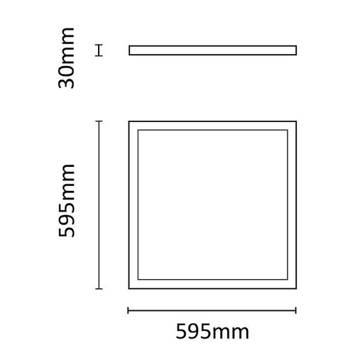 LED panel BACKLIT 25W, 60x60cm, 160lm/W 4000lm, neutral white 4000K, 6pcs package ASAL0247 5999565665067