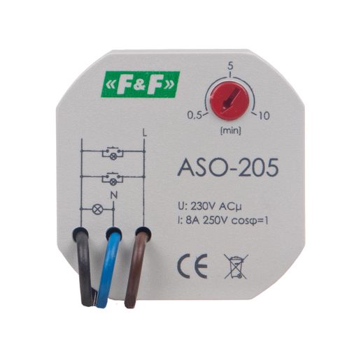 Monitor relay;Range:30s÷10m;230VAC;16A ASO-205