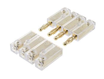 Terminal antenna connector 4mm, cable mount, screw connection, gold plated AU/CX-SC/GP4 4026724415025