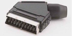 Plug SCART, plastic body, cable mount AU/CX-SC-M