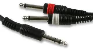 LEAD, 6.35MM ST P TO 2X MONO 1.5M PSG01365