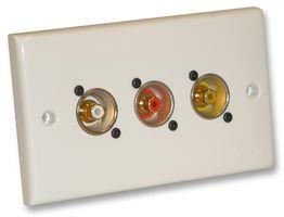 WALL PLATE, 3 X PHONO CONNECTOR F267ZP