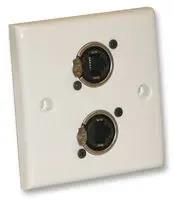 WALL PLATE, 2 X ETHERCON CONNECTOR F267ZK