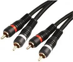 2X PHONO PLUGS - PLUGS: GOLD/2M/OFC PSG00279