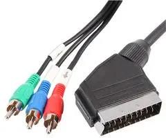 SCART TO 3X PHONO PLUGS, OUT 1.5M PSG00931