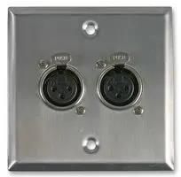 WALL PLATE, 2X XLR SOCKETS PSG08155.