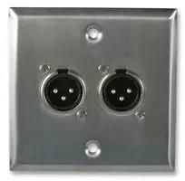 WALL PLATE, 2X XLR PLUGS PSG08156
