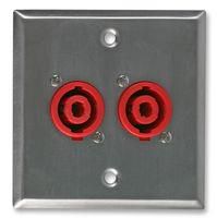 WALL PLATE, 2 X 4-POLE SPEAKER SOCKETS PSG08159