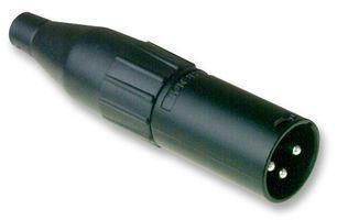 PLUG, XLR, BLACK, 3POLE AC3MMB
