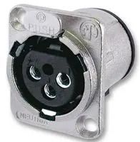 SOCKET, XLR, PANEL, PCB, 3POLE NC3FD-V