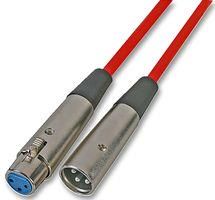 XLR PATCH LEAD, 1M, RED AV21109