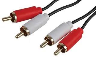 2X PHONO PLUG TO PLUG LEAD 10M BLACK PSG3140-10M