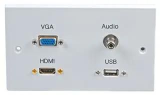 WALLPLATE 2G HDMI,VGA, AUDIO, USB A PELR0112