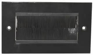 2 GANG BLACK BRUSH FACEPLATE PSG3276