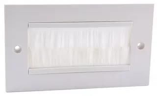 2 GANG WHITE BRUSH FACEPLATE PSG3277