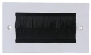 2 GANG BLACK BRUSH FACEPLATE PSG3278