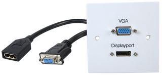 WALLPLATE VGA DISPLAYPORT PELR0260