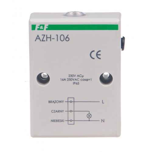 Light dependent relay AZH-106 230 V, IP65, F&F AZH-106-230V